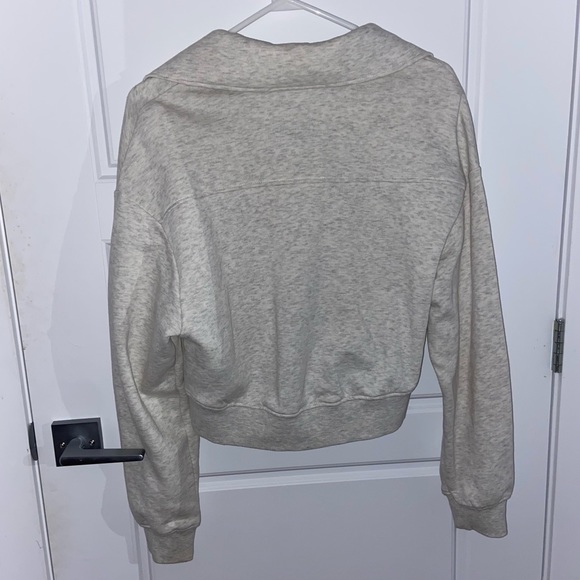 2/$50 Divided H&M Zipper Grey Crewneck with Collar - Picture 3 of 3